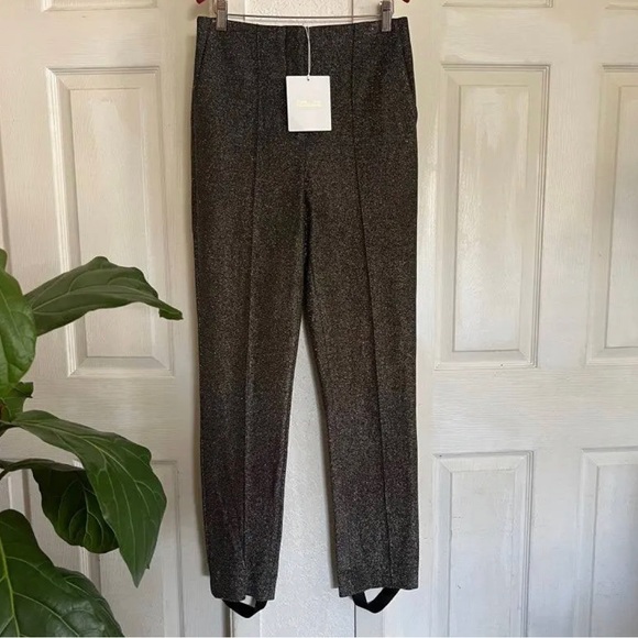 Diane Von Furstenburg High Waisted Pleat Front Pants in Black - Sz 8 - Picture 2 of 10